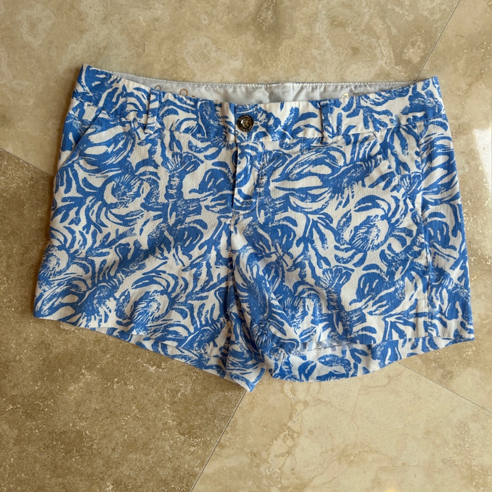 Lilly Pulitzer Blue and White Patterned Shorts